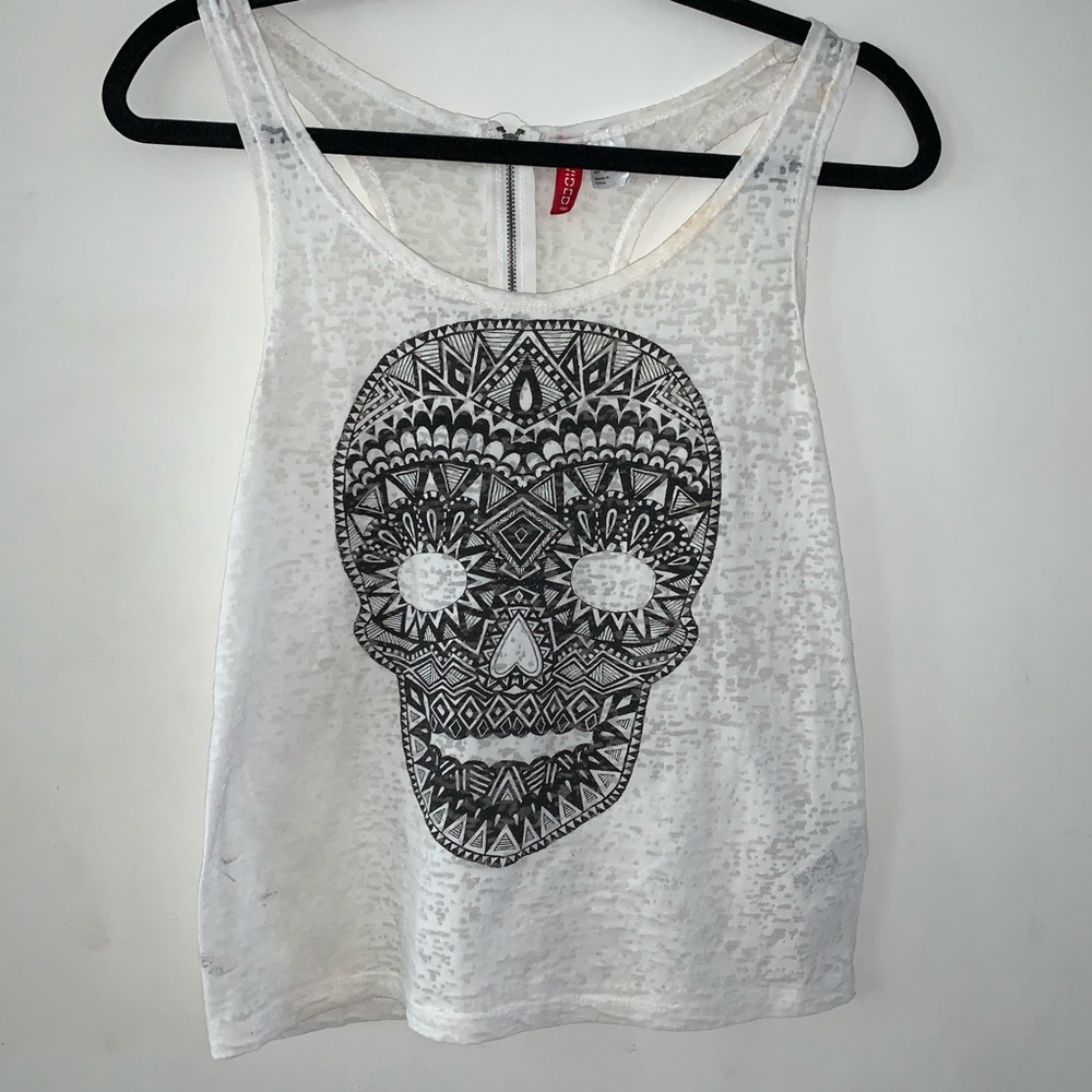 H&M Sheer Skull Tank